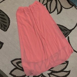 Pink maxi skirt fully lined